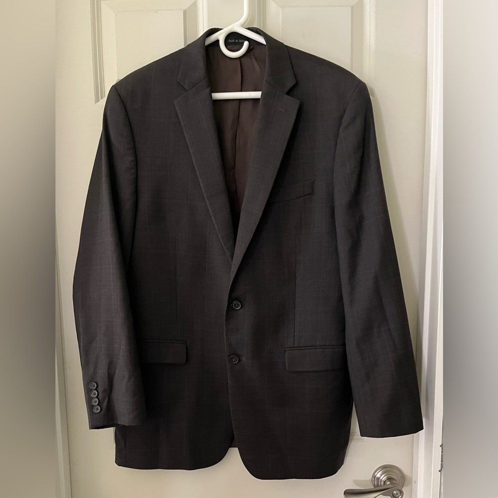 Men’s Lauren Ralph Lauren Sports Coat Suit Jacket brown with subtle blue 42L